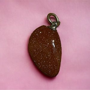 ✨ 3/$15 Druzy Orange Brown Necklace Pendant